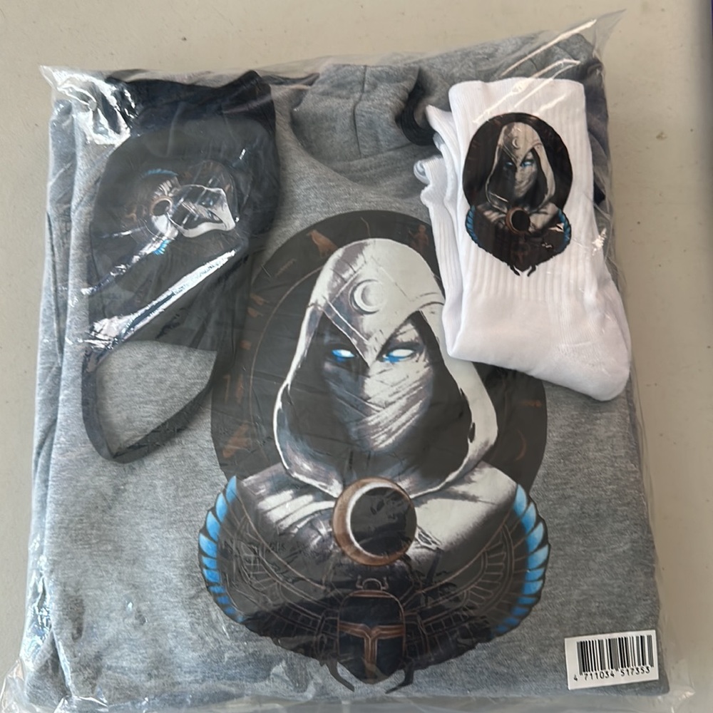 COPY - Moon knight hoodie glow in the dark sweater socks and mask